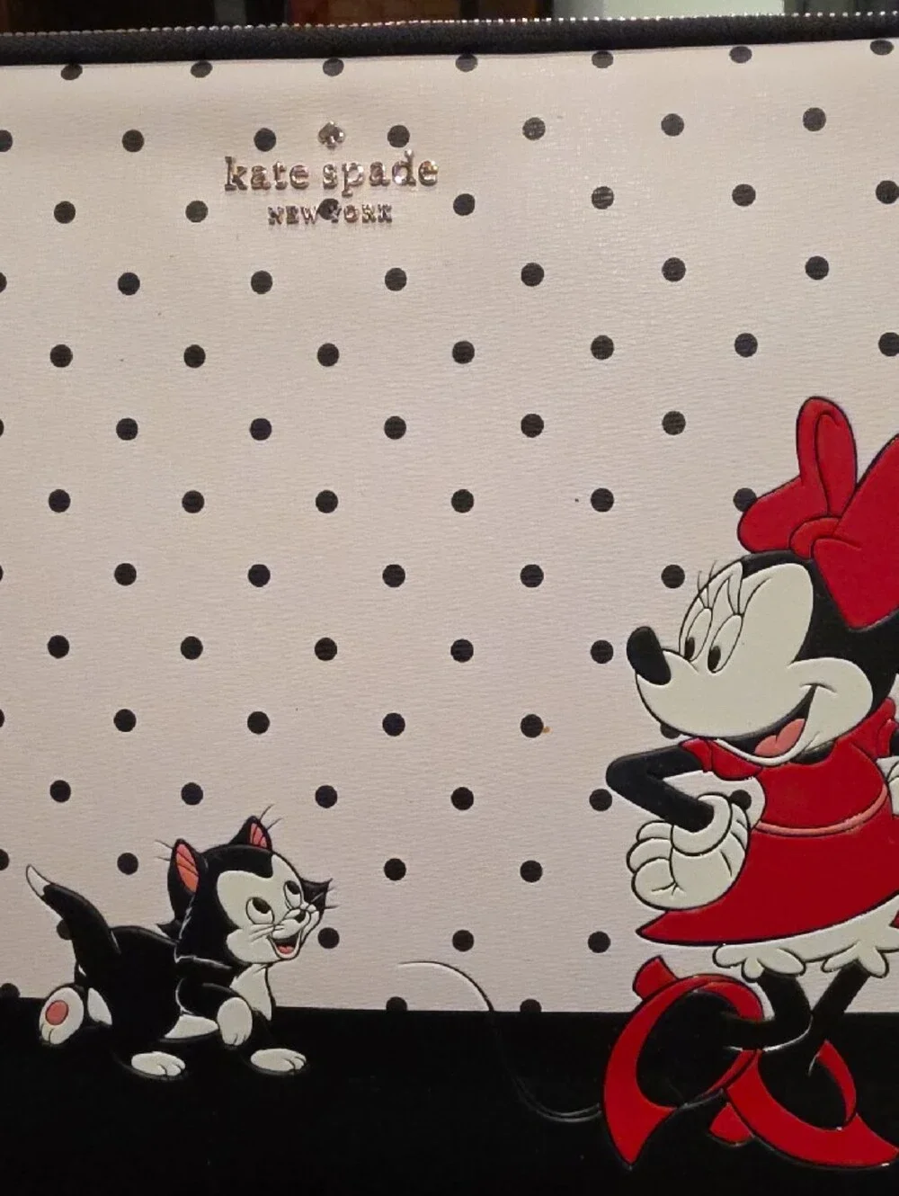 kate spade Polka Dot Minnie Mouse Computer Sleeve in White, Black & Red